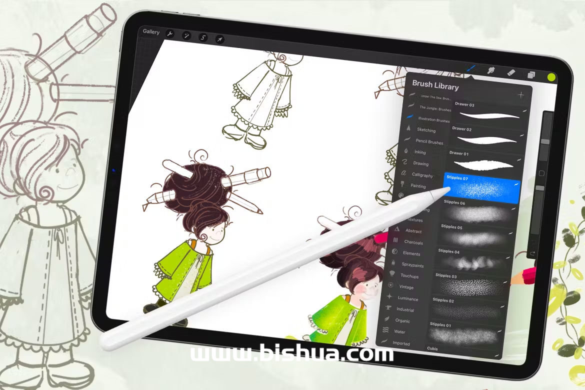 Procreate笔刷丨插图手绘线条画笔笔刷