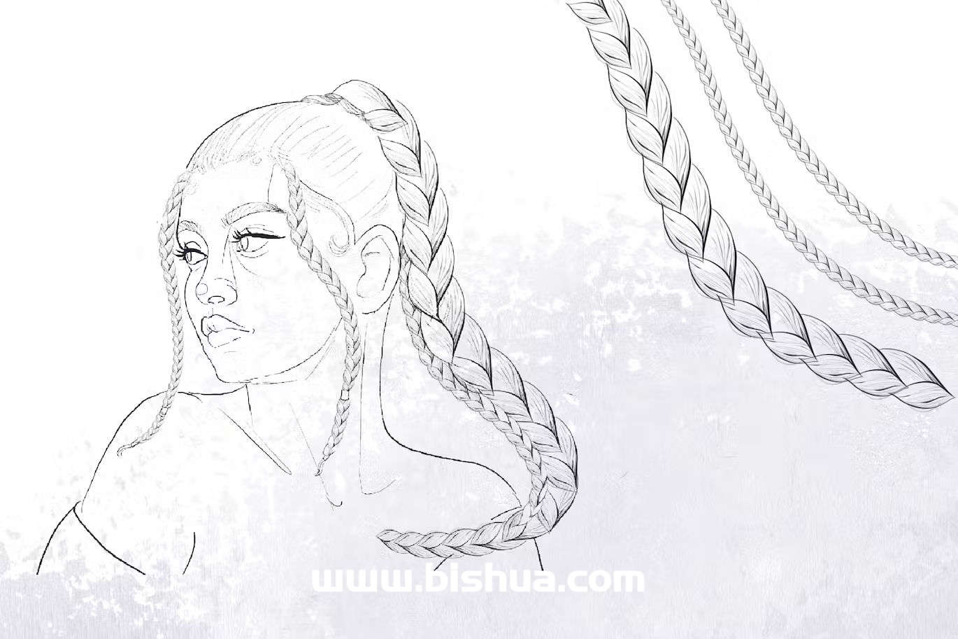 Procreate笔刷丨10枚发型图案纹理笔刷
