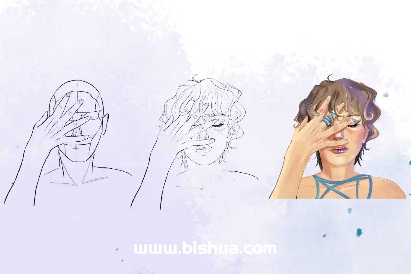 Procreate笔刷丨10枚肖像姿势图案笔刷