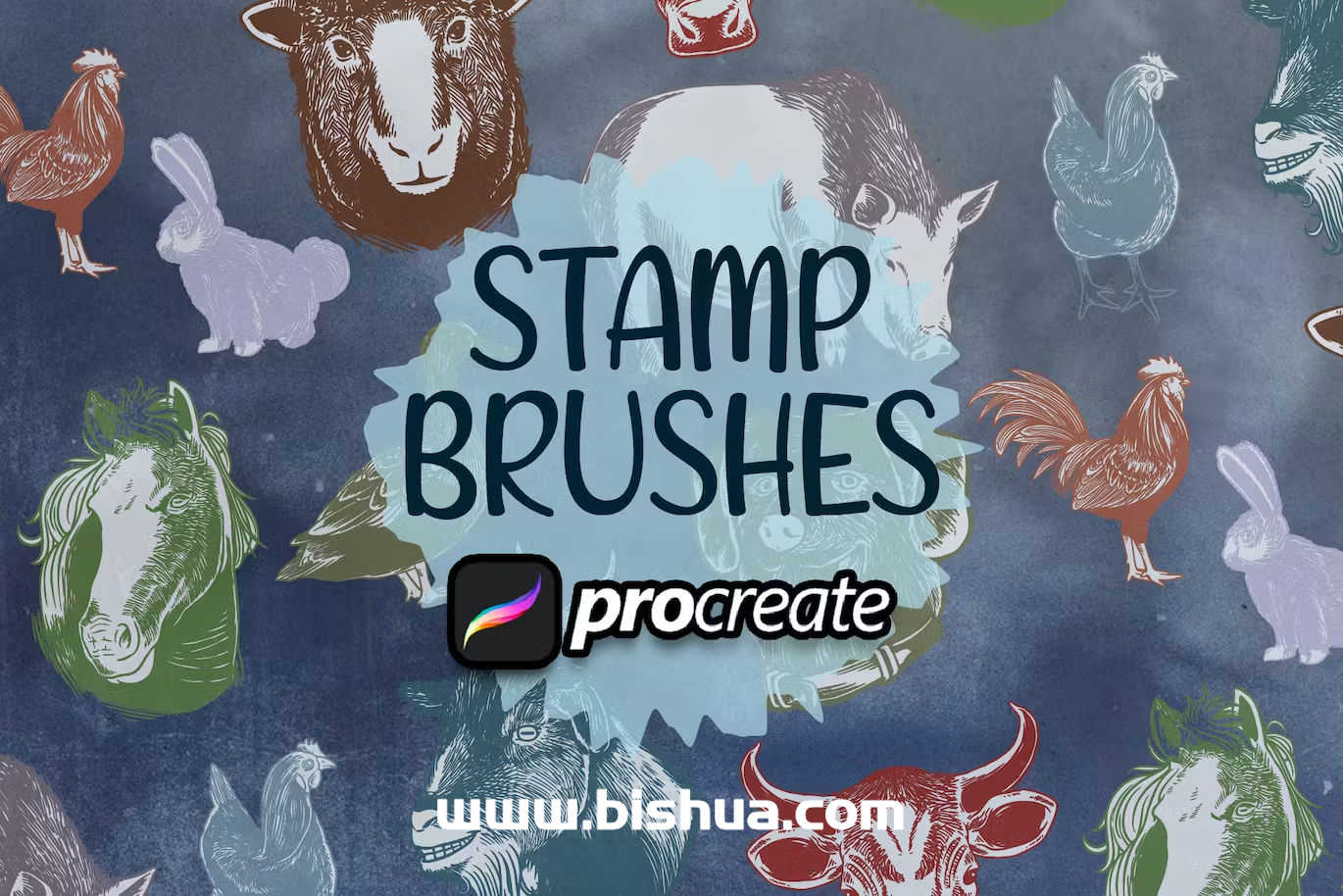 Procreate笔刷丨动物图案元素画笔笔刷