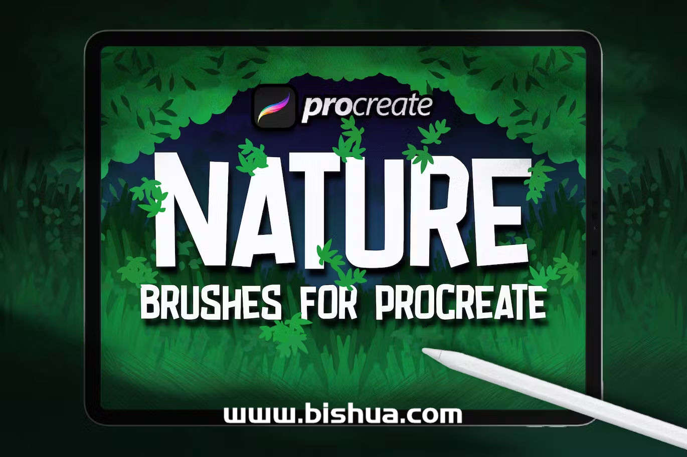 Procreate笔刷丨植物自然背景质感笔刷