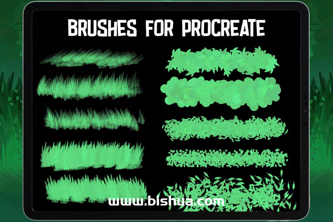 Procreate笔刷丨植物自然背景质感笔刷